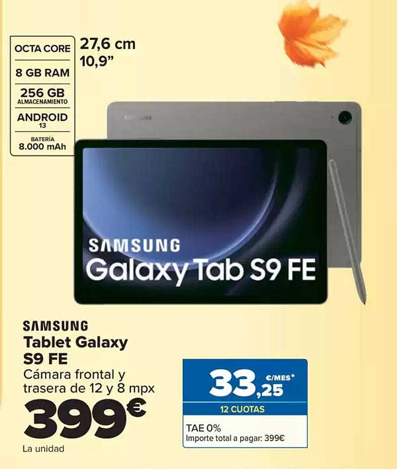 Tablet Galaxy S9 FE