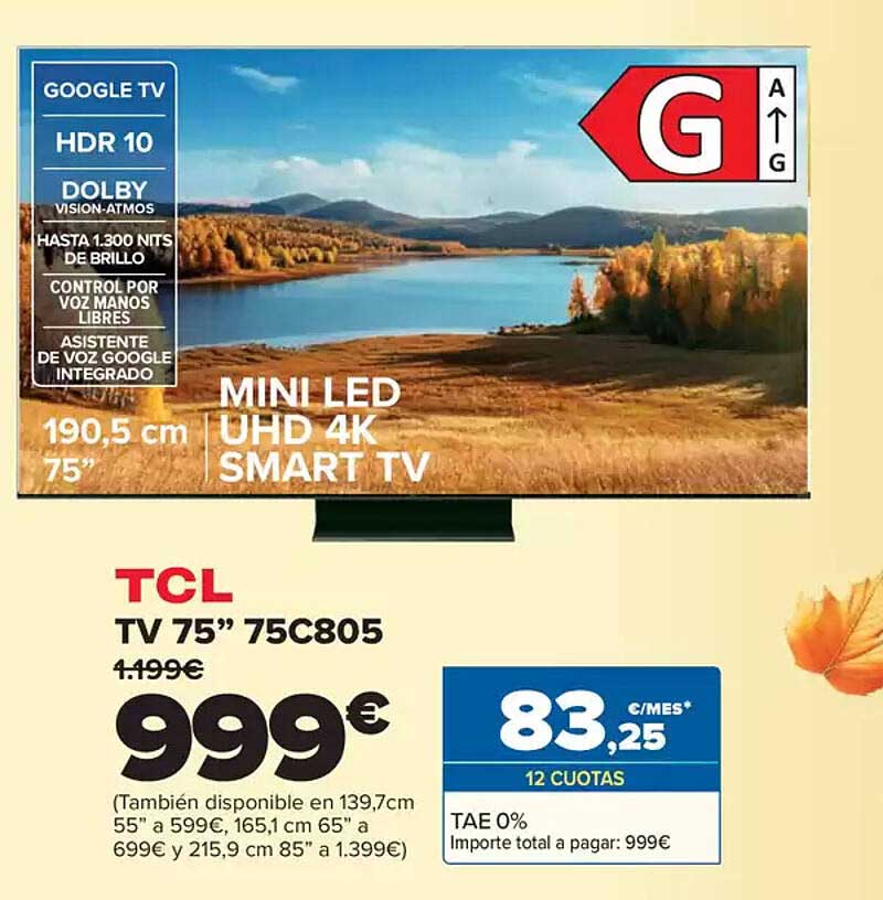 TCL TV 75" 75C805