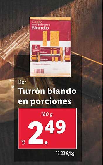 Turrón blando en porciones