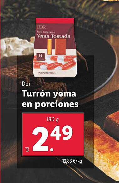 Turrón yema en porciones