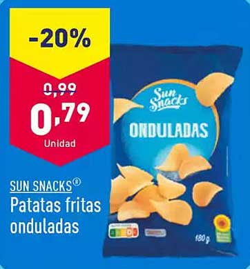 Patatas fritas onduladas