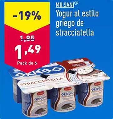 Yogur al estilo griego de stracciatella