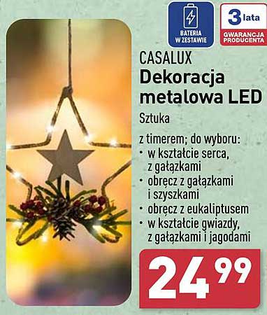 CASALUX Dekoracja metalowa LED