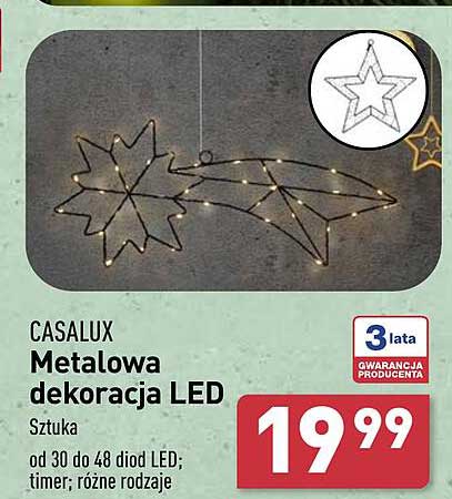 CASALUX Metalowa dekoracja LED