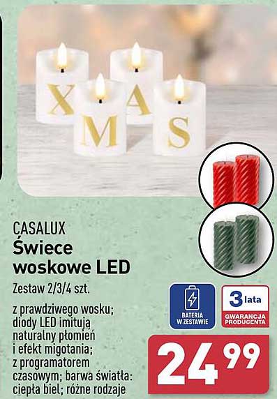 CASALUX Świece woskowe LED