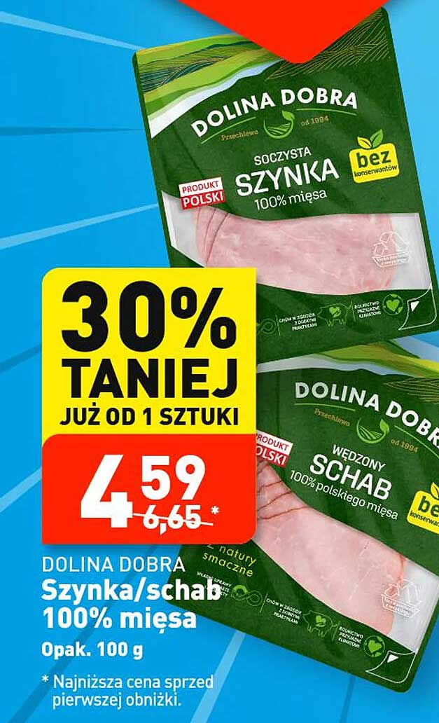 DOLINA DOBRA Szynka/schab 100% mięsa