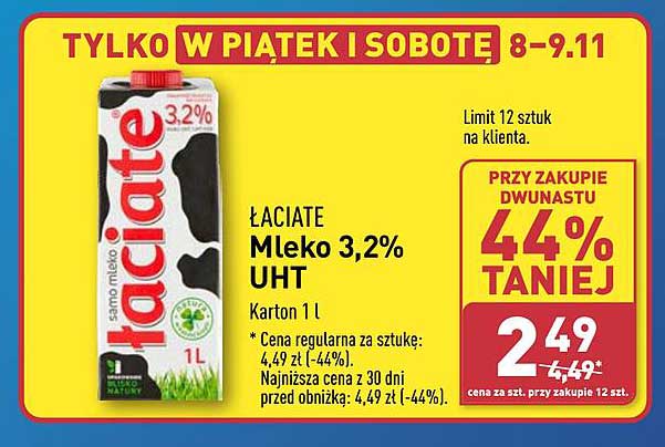 ŁACIATE Mleko 3,2% UHT