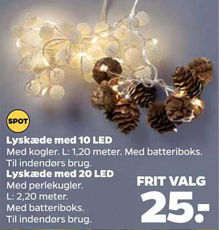 Lyskæde med 10 LED