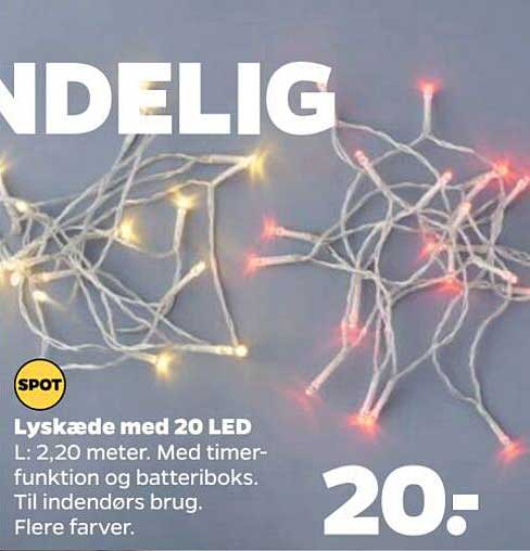 Lyskæde med 20 LED