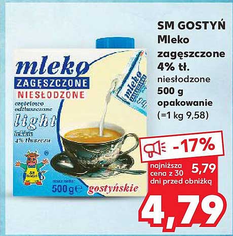 Mleko zagęszczone 4% tł. niesłodzone 500 g