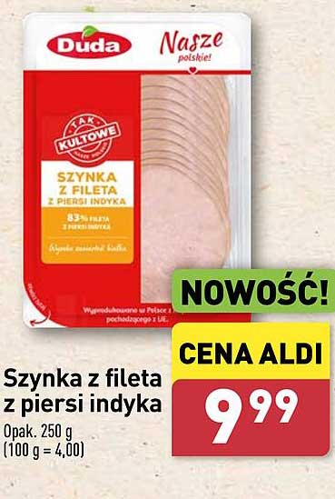 Szynka z fileta z piersi indyka