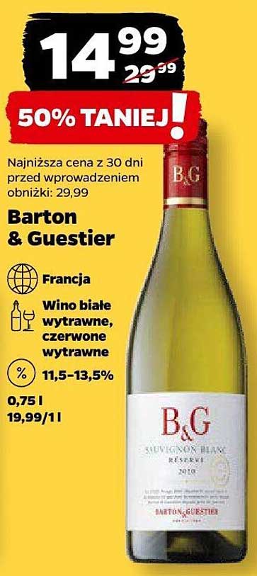 Barton & Guestier Wino białe wytrawne, czerwone wytrawne