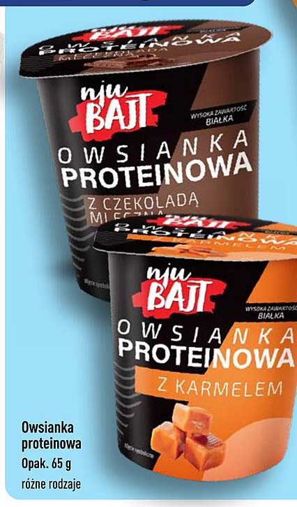 Owsjanka proteinowa z czekoladą i Owsjanka proteinowa z karmelem