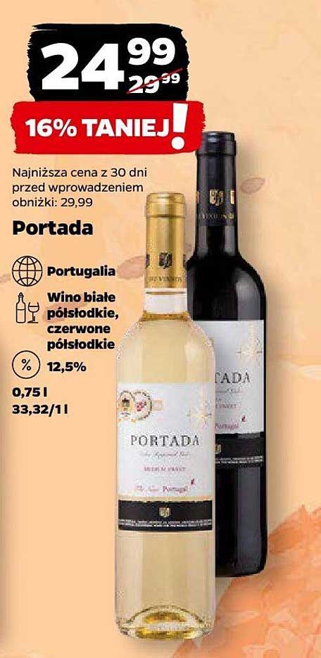 Portada Wino białe półsłodkie, czerwone półsłodkie