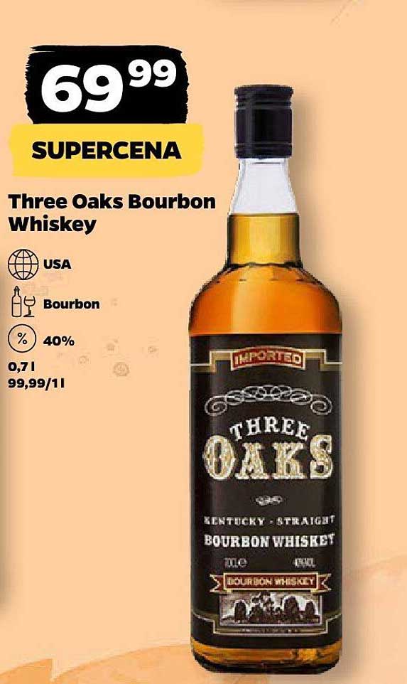 Three Oaks Bourbon Whiskey