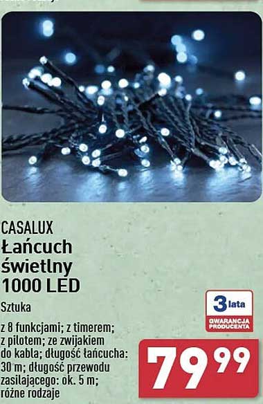 CASALUX Łańcuch świetlny 1000 LED