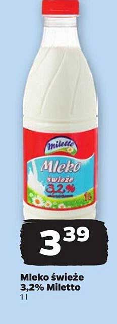 Mleko świeże 3,2% Miletto