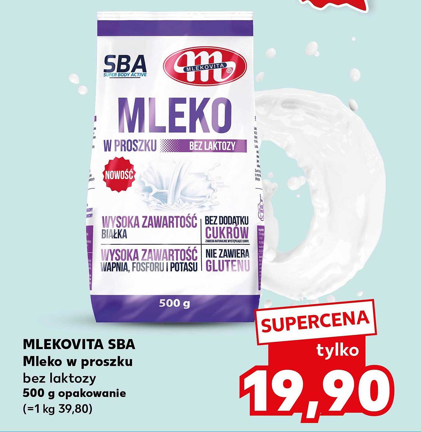 MLEKOVITA SBA Mleko w proszku bez laktozy