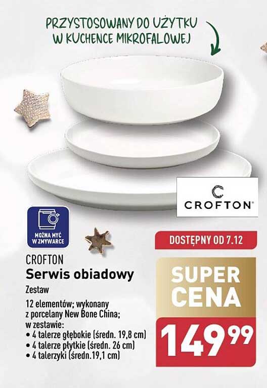 CROFTON Serwis obiadowy