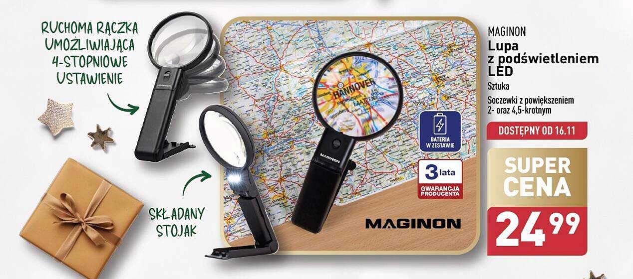 MAGINON Lupa z podświetleniem LED