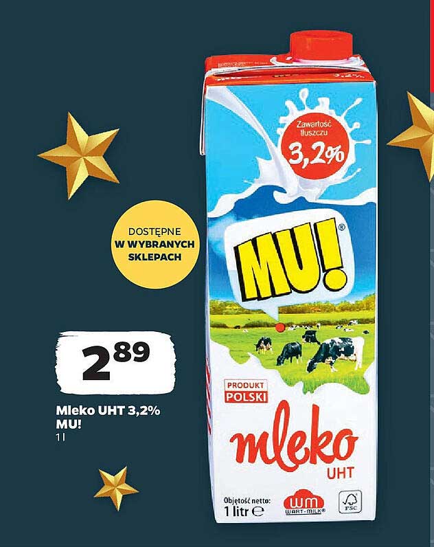 Mleko UHT 3,2% MU!