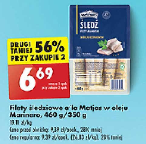 Filety śledziowe a'la Majkas w oleju Marnere, 460 g/350 g