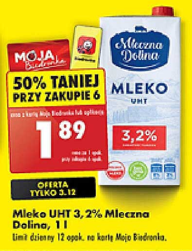 Mleko UHT 3,2% Mleczna Dolina