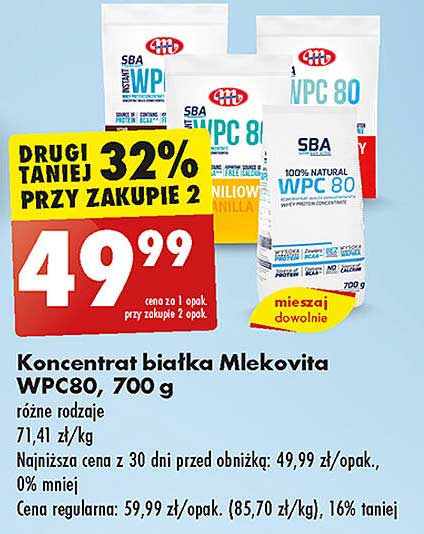 Koncentrat białka Mlekovita WPC80, 700 g