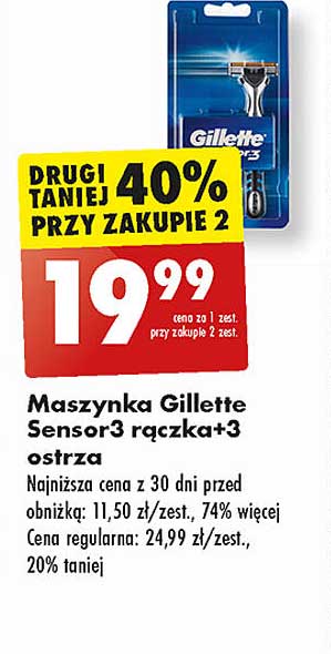 Maszynka Gillette Sensor3 rączka+3 ostrza