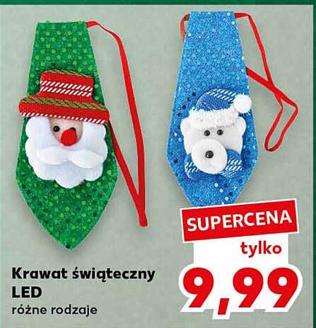 Krawat świąteczny LED