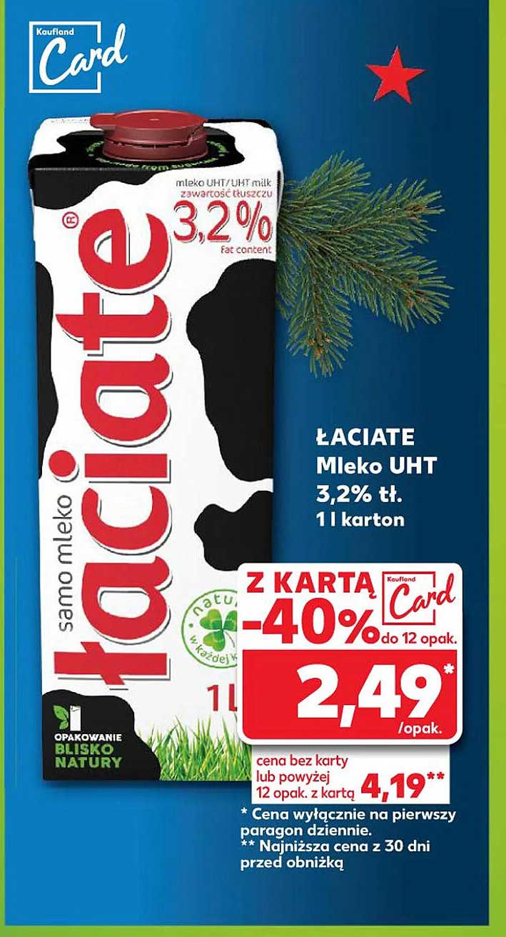ŁACIATTE Mleko UHT 3,2% tł. 1 l karton