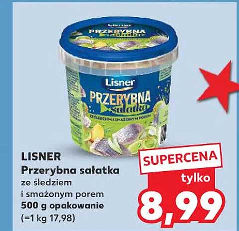 Lisner Przerybna sałatka ze śledziem i smażonym porwem