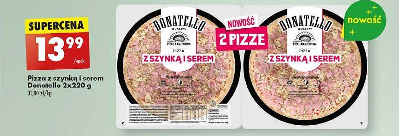 Pizza z szynką i serem Donatello 2x220 g