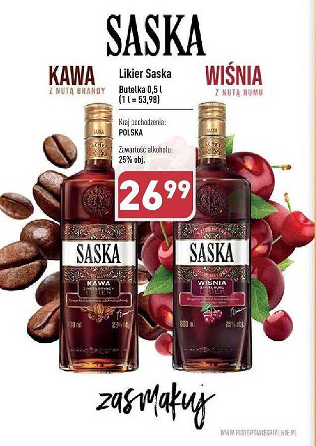 Likier SaskA KAWA z nutą brandy