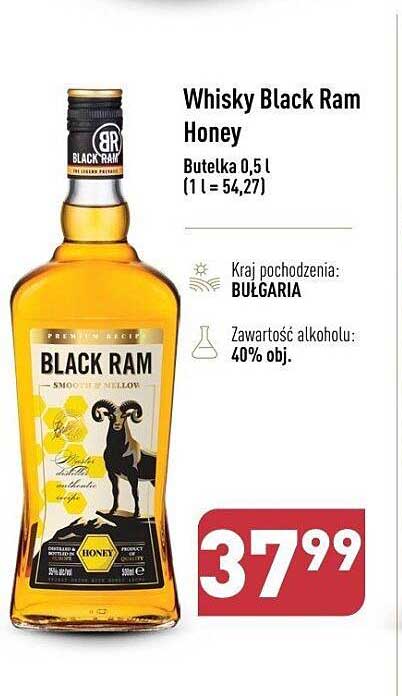 Whisky Black Ram Honey