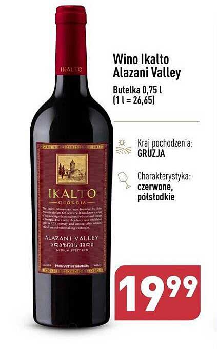 Wino Ikalto Alazani Valley