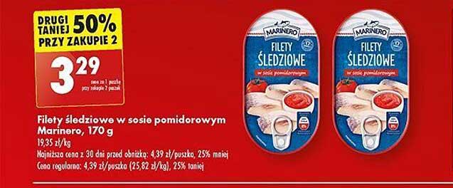 Filety śledziowe w sosie pomidorowym Marinerro, 170 g