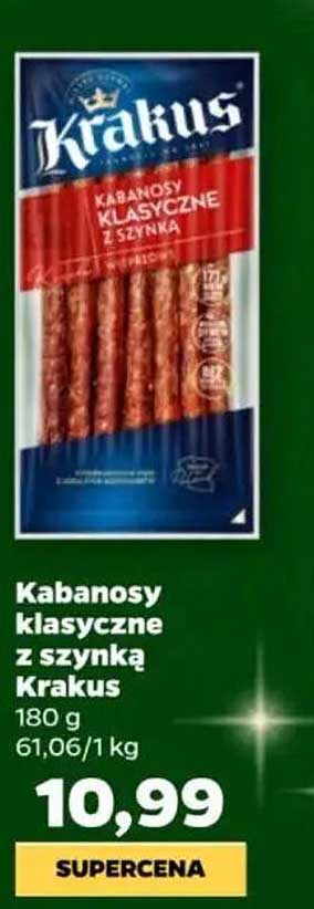 Kabanosy klasyczne z szynką Krakus