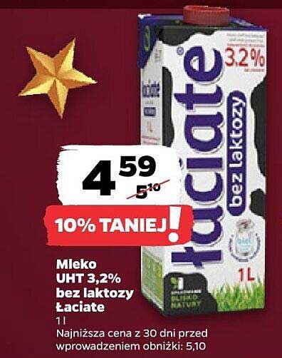 Mleko UHT 3,2% bez laktozy Łaciate