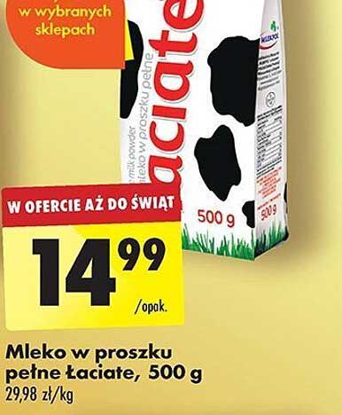 Mleko w proszku pełne łaciate, 500 g