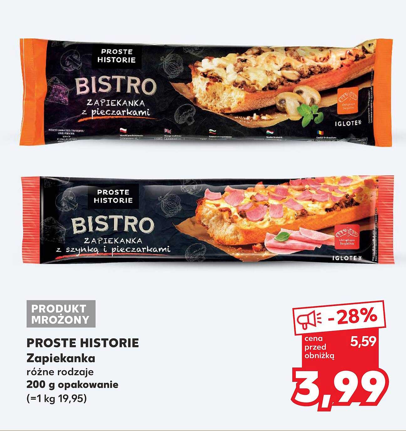 PROSTE HISTORIE Zapiekanka z szynką i pieczarkami
