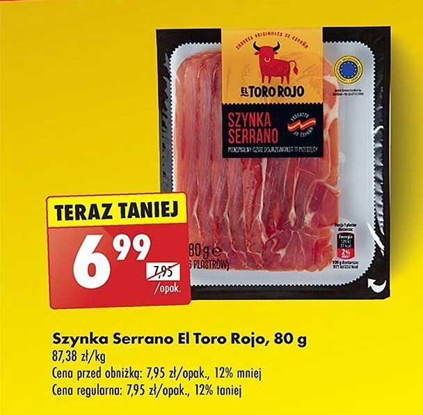 Szynka Serrano El Toro Rojo, 80 g