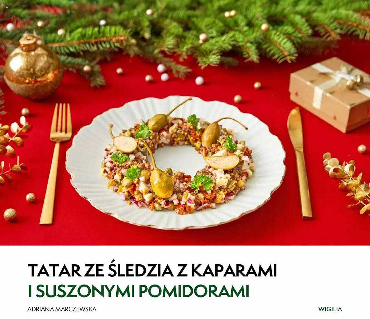TATAR ZE ŚLEDZIA Z KAPARAMI I SUSZONYMI POMIDORAMI