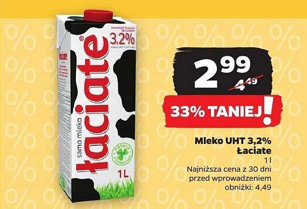 Mleko UHT 3,2% Łaciate 1l
