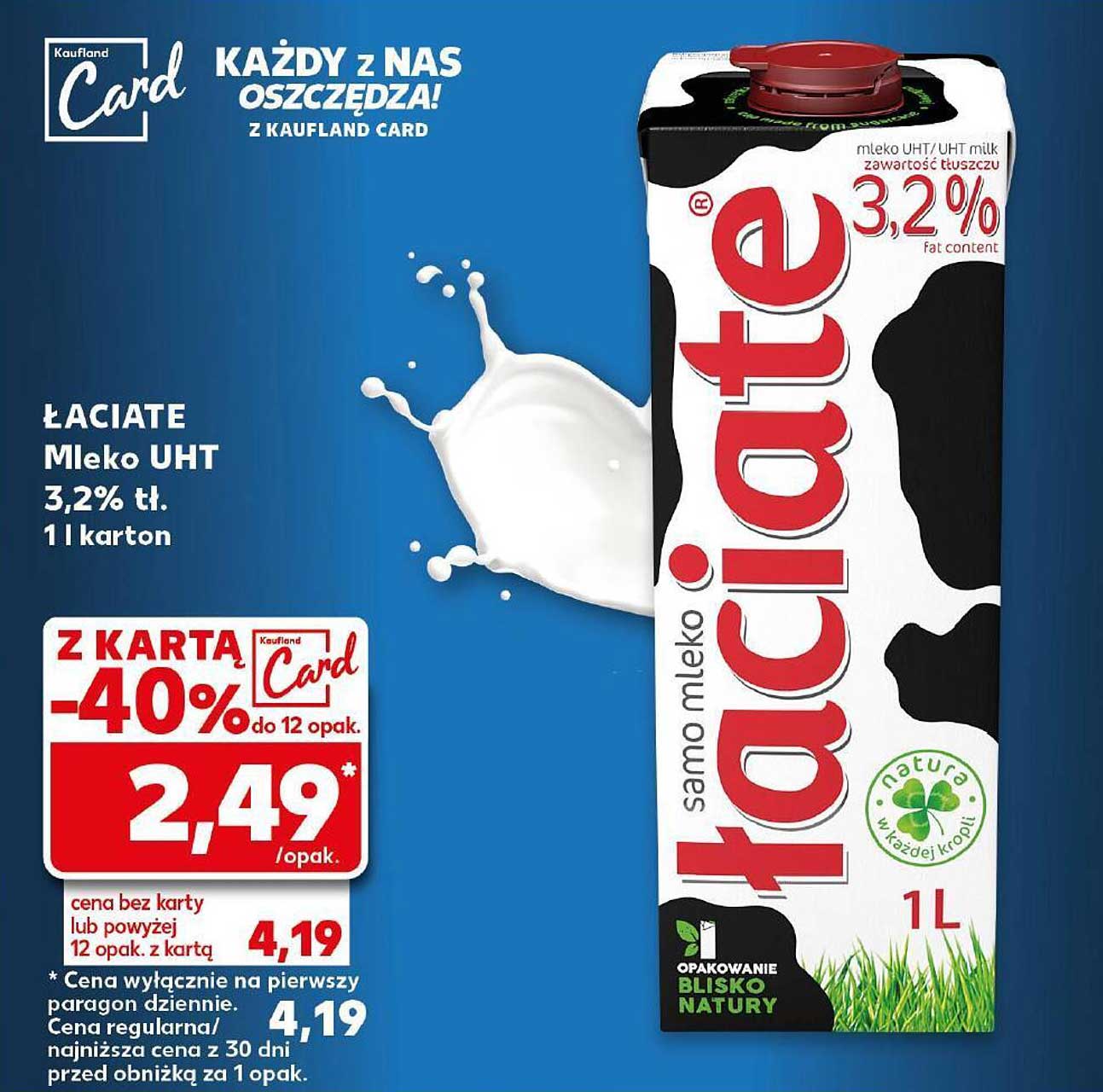 ŁACIATTE Mleko UHT 3,2% tł. 1 l karton