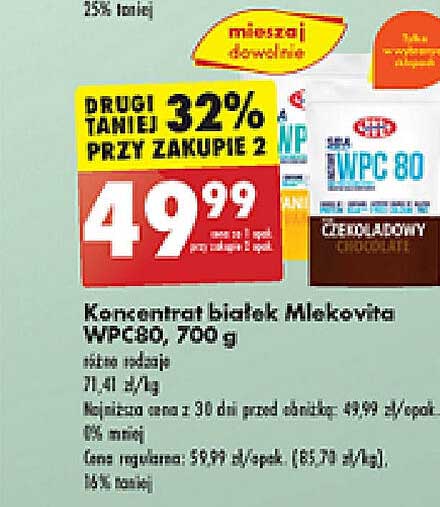 Koniak białek MleKowita WPC80, 700 g