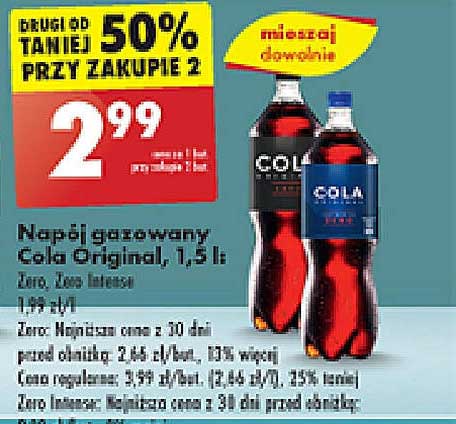 Napój gazowany Cola Original, 1,5 l