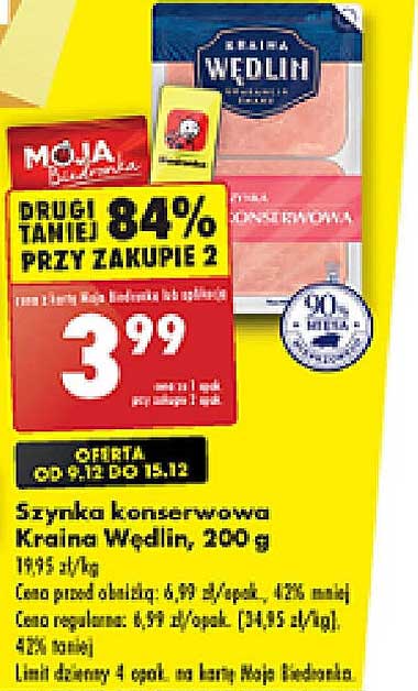 Szynka konserwowa Kraina Wędlin, 200 g