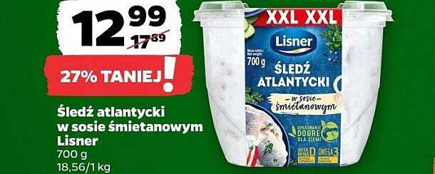 Śledź atlantycki w sosie śmietanowym Lisner