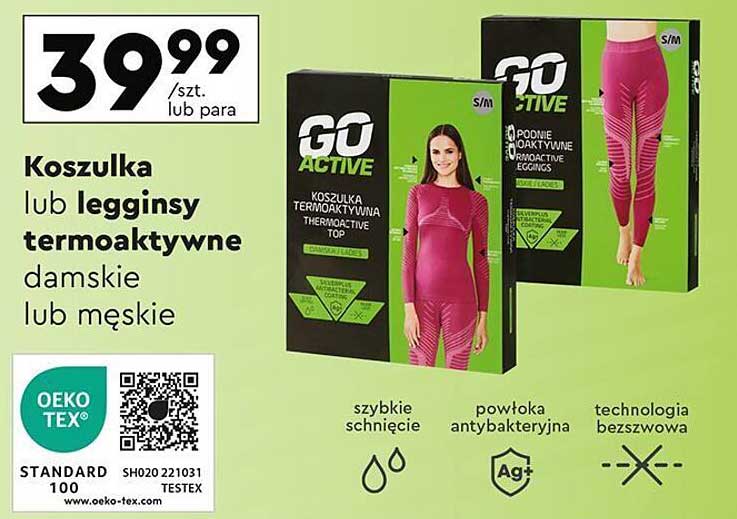 Koszulka lub legginsy termoaktywne damskie lub męskie